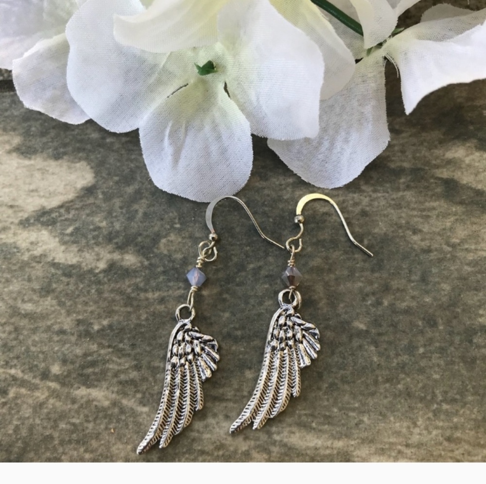 Cute boho feather earrings - Picture 2 of 2